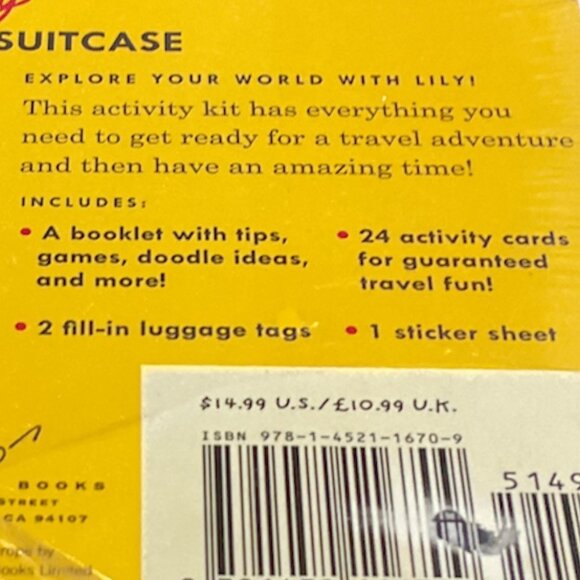 LATELY LILY Games Sunny Yellow Suitcase Activities Stickers and Fun NEW - Picture 5 of 9